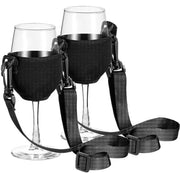 Sostegno per bicchieri portatile - 2 pezzi - Neoprene - Accessorio per festa - Cintura di portata - Mani libere - Supporto per bicchieri