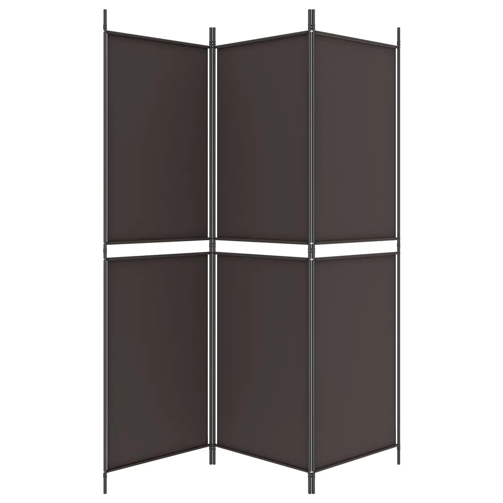 Divisorio a 3 Pannelli Marrone 150x180 cm in Tessuto cod mxl 67210