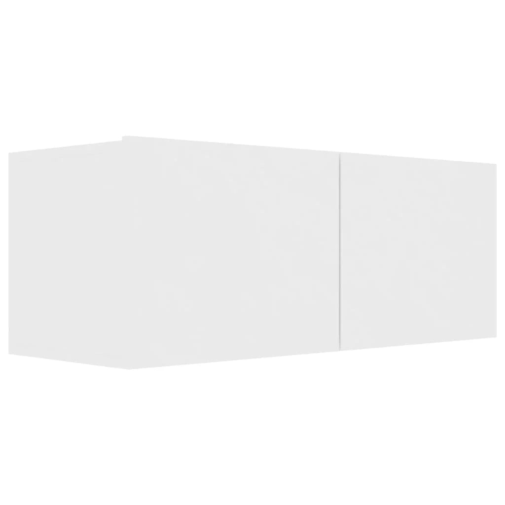Mobile TV multimediale scaffale TV credenza mobile TV sala da pranzo soggiorno camera da letto 3 pezzi legno ingegnerizzato bianco 02_0028659