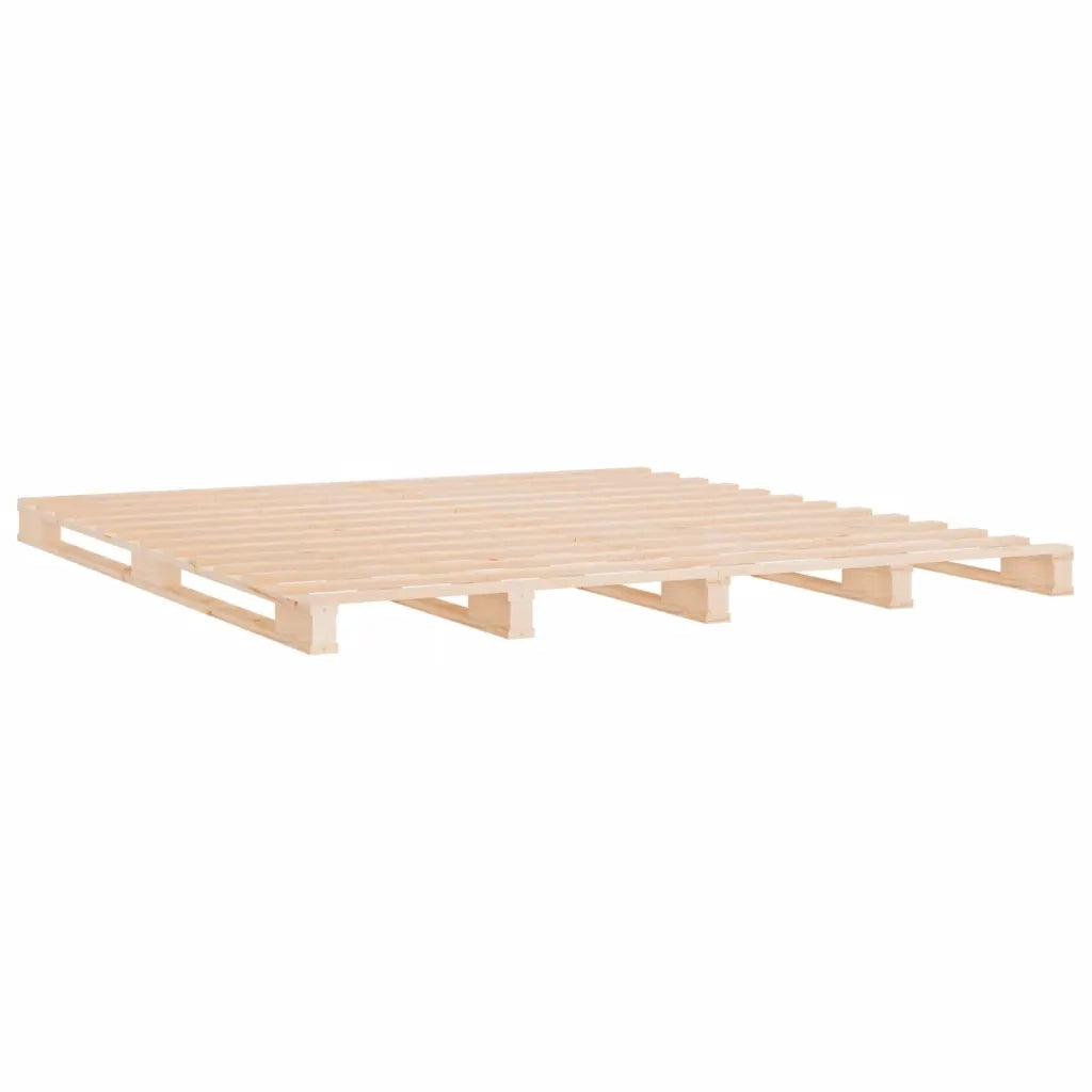 Letto a Pallet 135x190 cm Double Legno Massello di Pino 821432