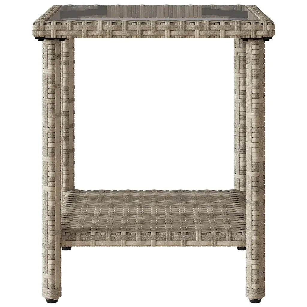 Divano Giardino Tavolo e Cuscini a L Grigio Chiaro Polyrattan 4103877