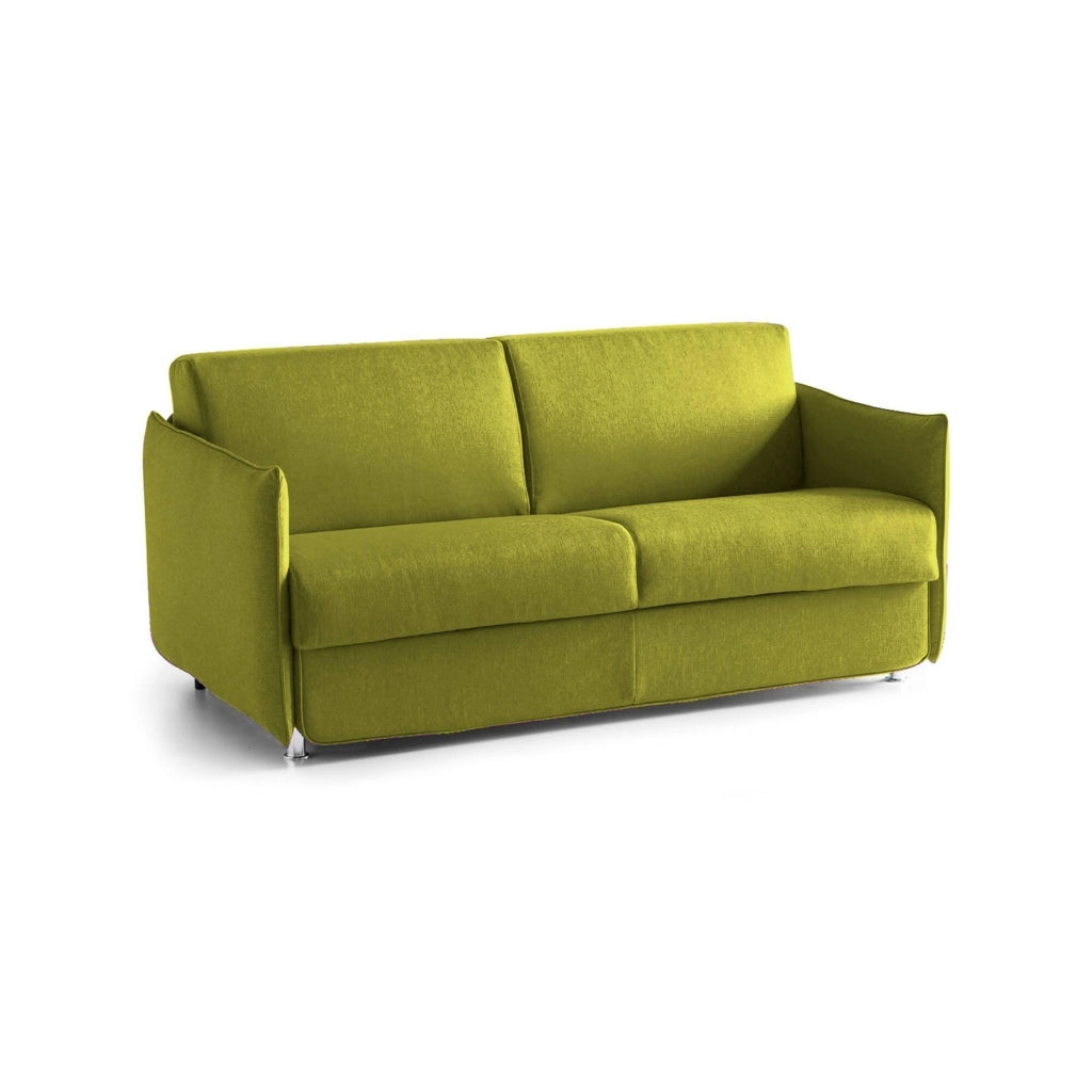 Follina, Divano Letto 2 Posti Sfoderabile Made in Italy, 160x95 cm Verde