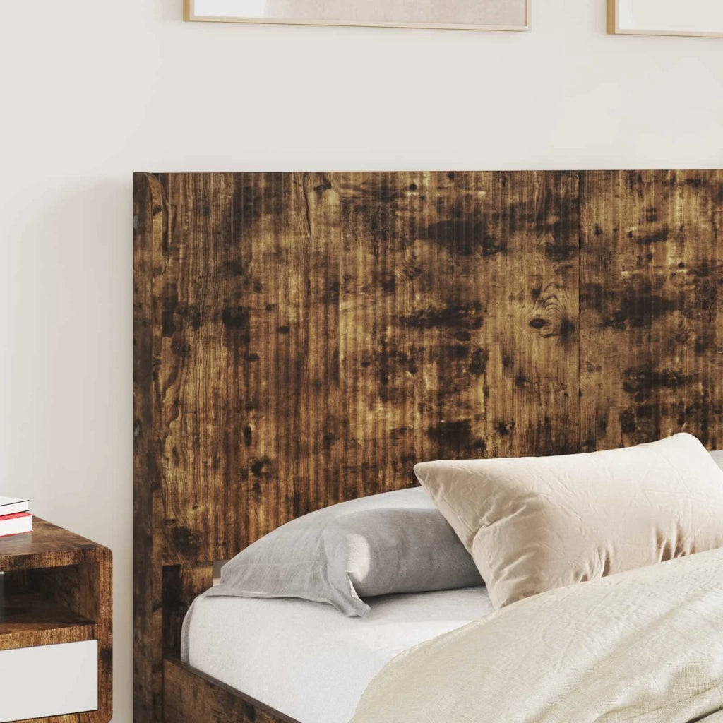 Struttura del letto con stoccaggio e testata Rovere Fumo 3414105