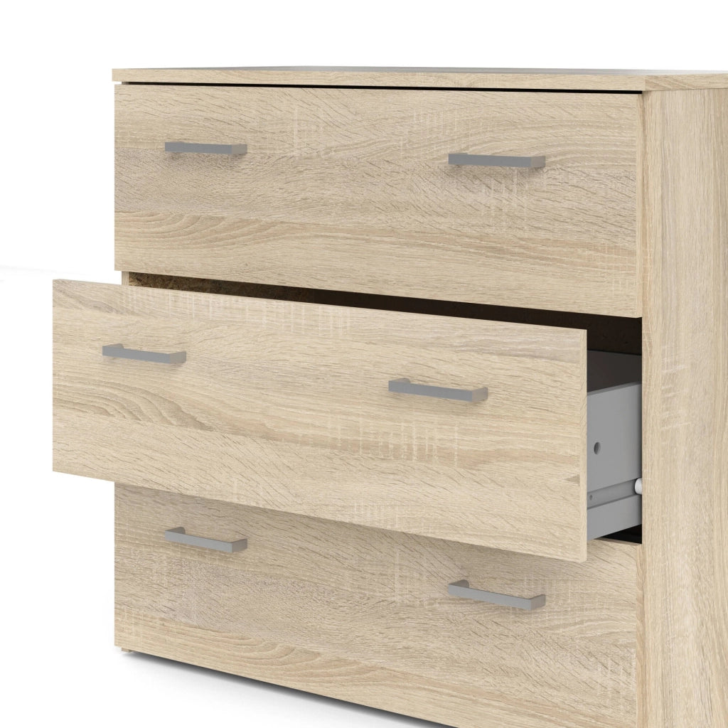 Cassettiera Adal, Settimino multiuso, Comò camera da letto, Mobile con cassetti, 74x36 h70 cm, Quercia