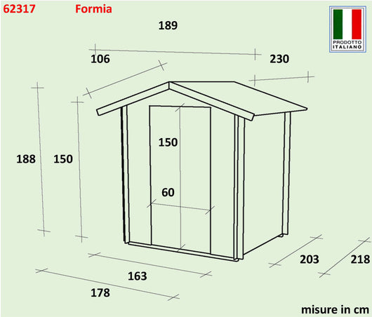 Casetta Bh16 Formia 178X218 Cm Psc Pefc
