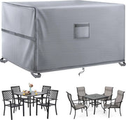 Ottomani Acquatici per Giardino 120x120x74cm – Tavoli per Patio in Tela 420D Oxford – Mobili da Giardino in Rattan Robusto con Protezione dal Vento e UV per l'Esterno.