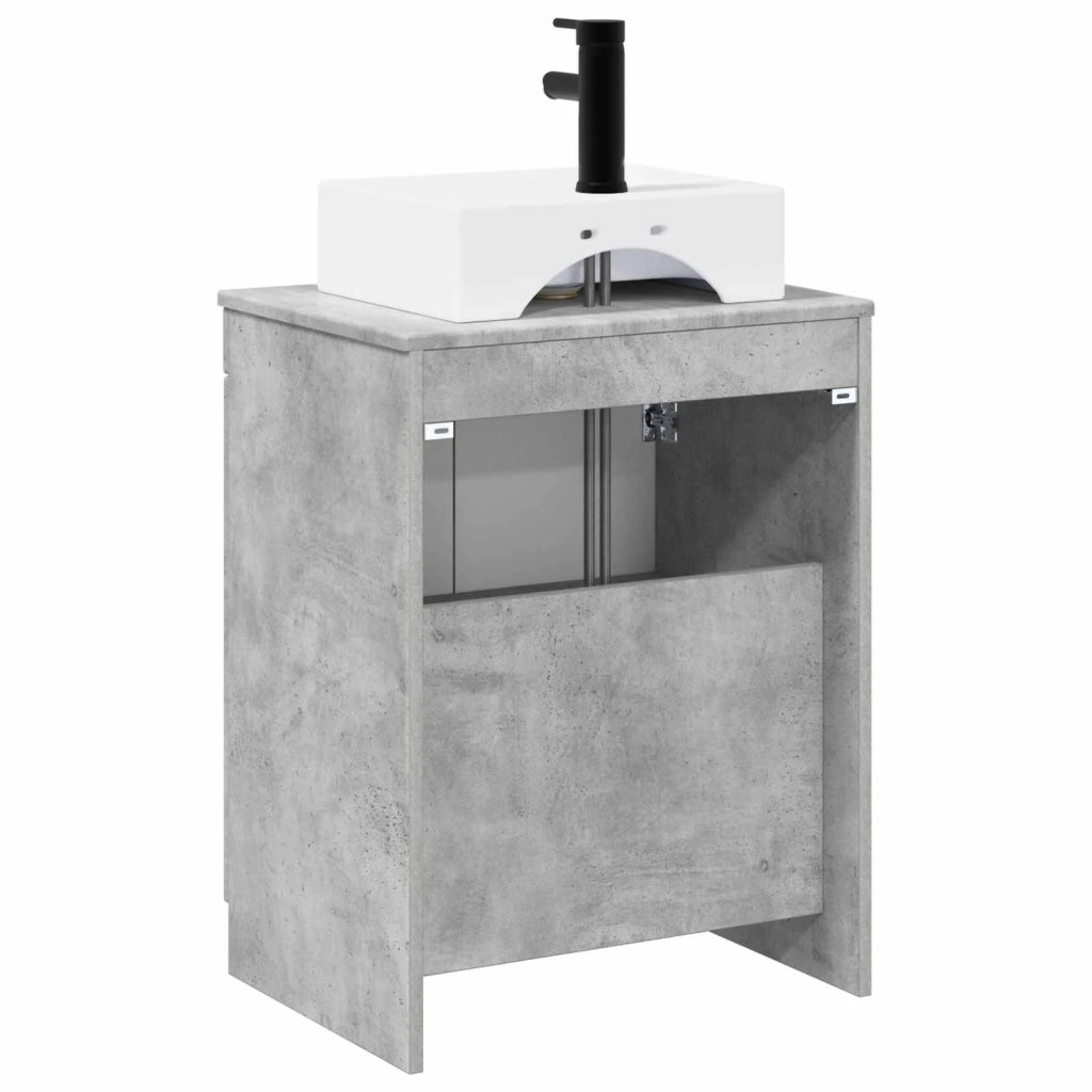 Set di mobili per il bagno Grigio Cemento Legno ingegnerizzato 3404243