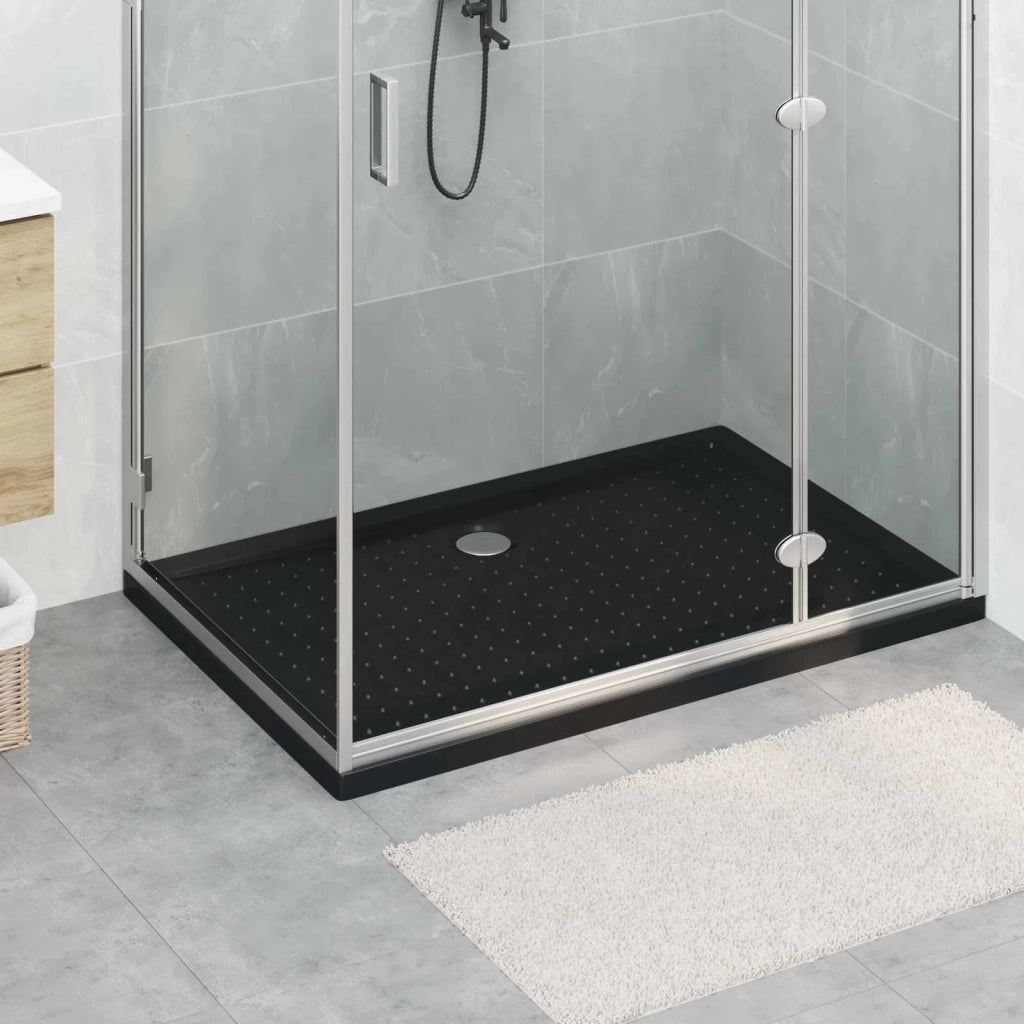 Vassoio base doccia con punti Nero 120 x 80 x 4 cm ABS CFW5058373