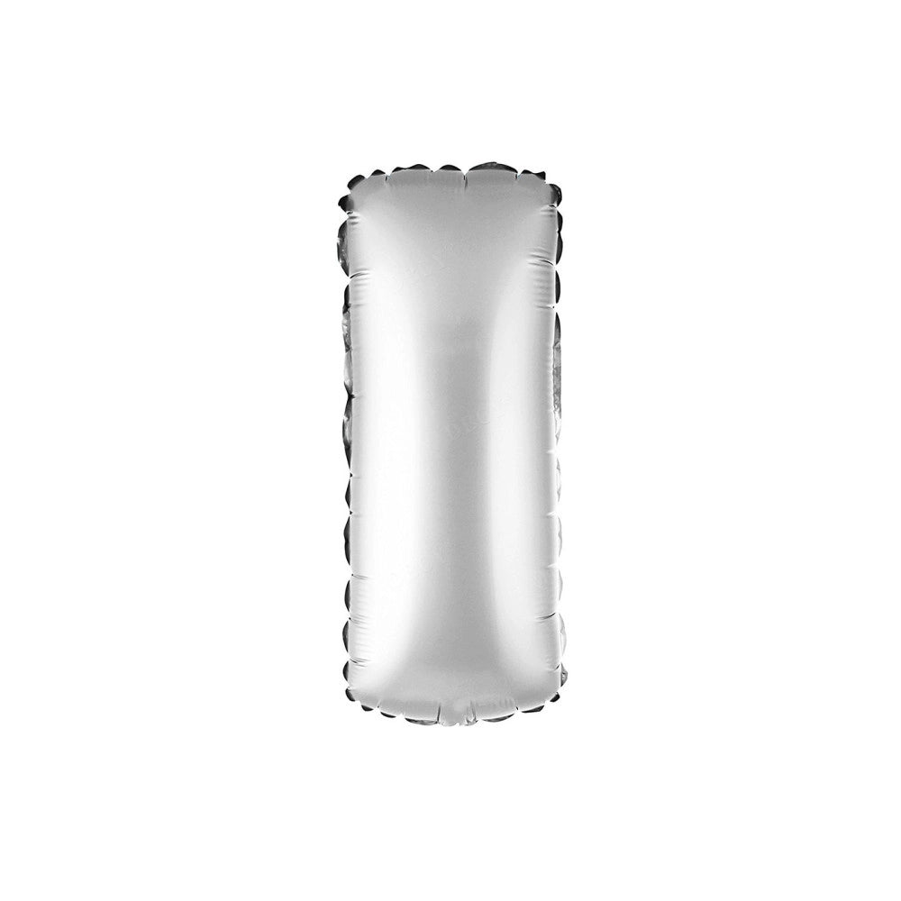 Trade Shop - Palloncino Gonfiabile Elio Lettera I Argento 35 Cm Compleanno Festa Party Casa -