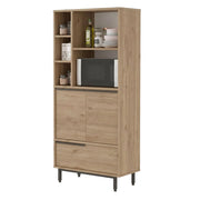 Madia Cinisi, Credenza 4 Ripiani, 75x36x162h cm Marrone Rovere