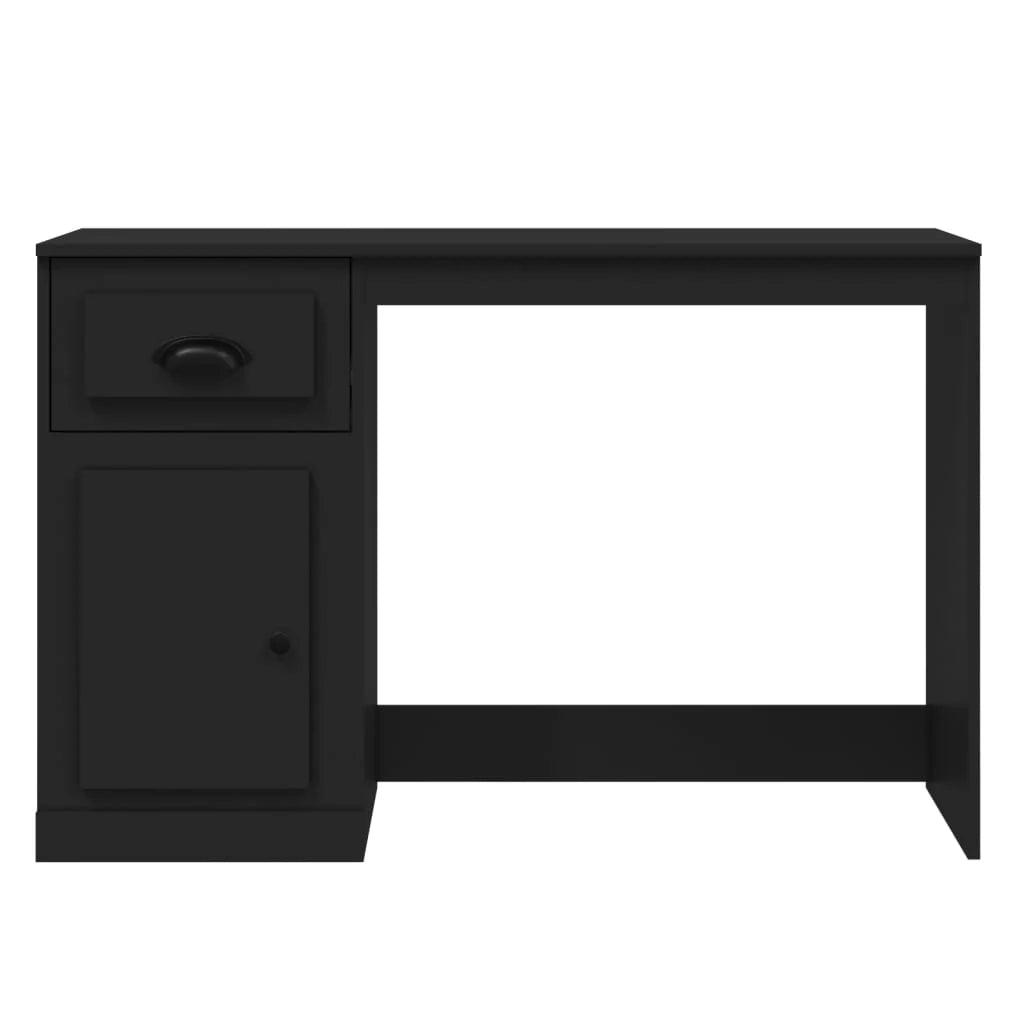 Scrivania tavolo postazione di lavoro scrivania per computer mobile da studio con cassetto 115 x 50 x 75 cm legno ingegnerizzato nero 02_0023457