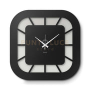 Orologio da parete minimal Exo Bianco marmo,nero