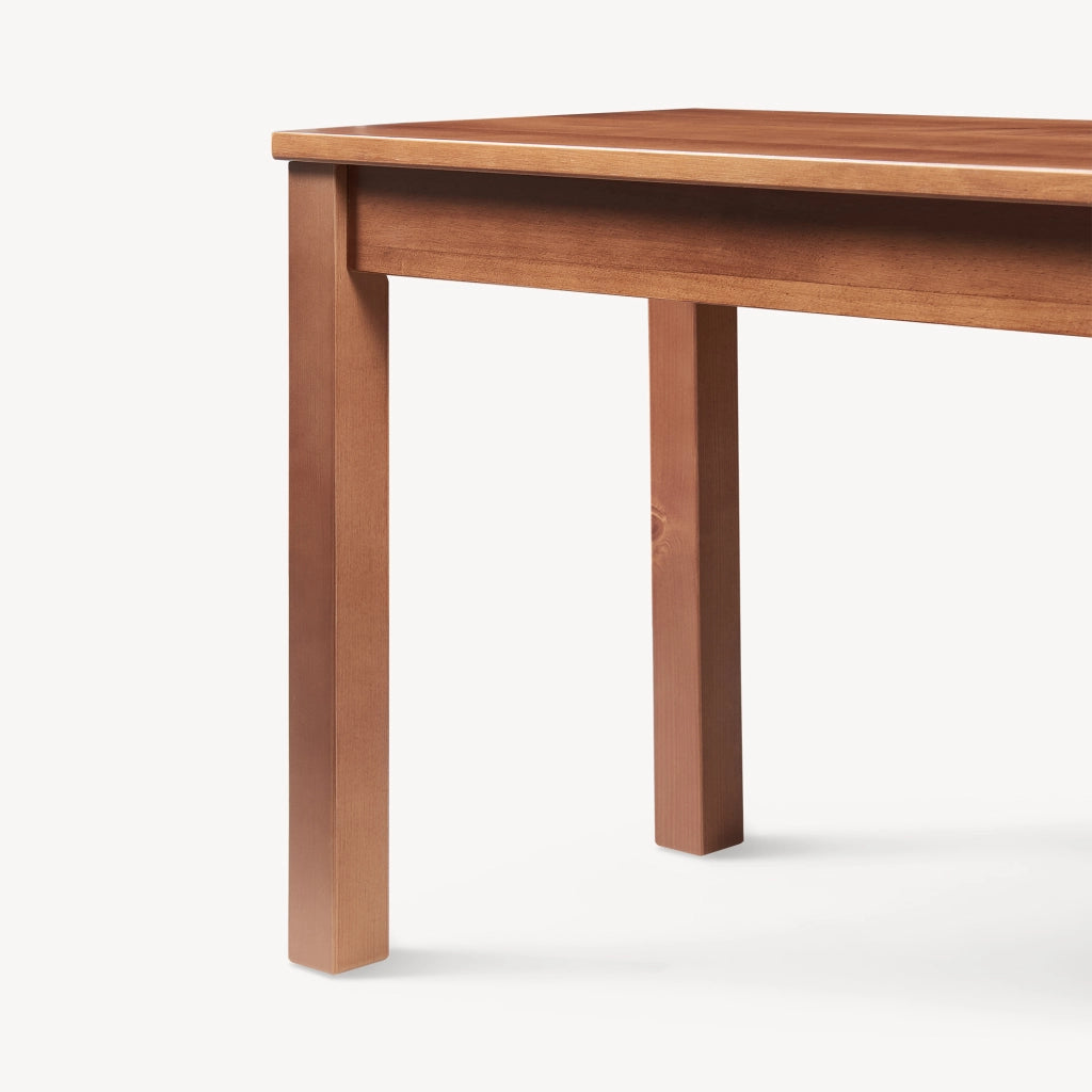 Panca da Tavolo Pranzo Trerunulu in Legno di Pino 140 x 35 x 45 cm - Effetto Noce [en.casa]