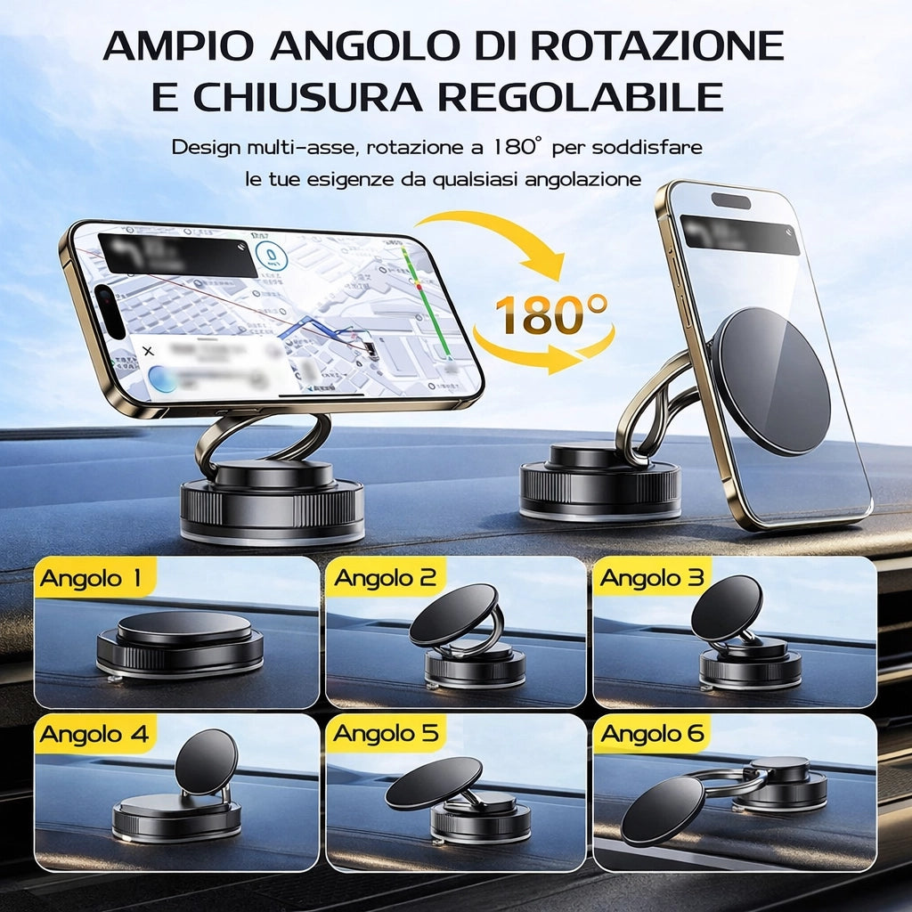 Supporto Auto Magnetico Smartphone MagSafe Ventosa 360° Universale BLS-030