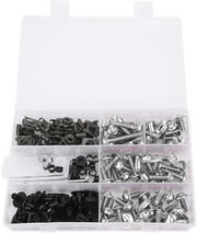 Set di viti a schermo per pannelli 198 pezzi - viti M5/M6 - accessori per motori - componenti di fissaggio - materiale ABS/Aluminium