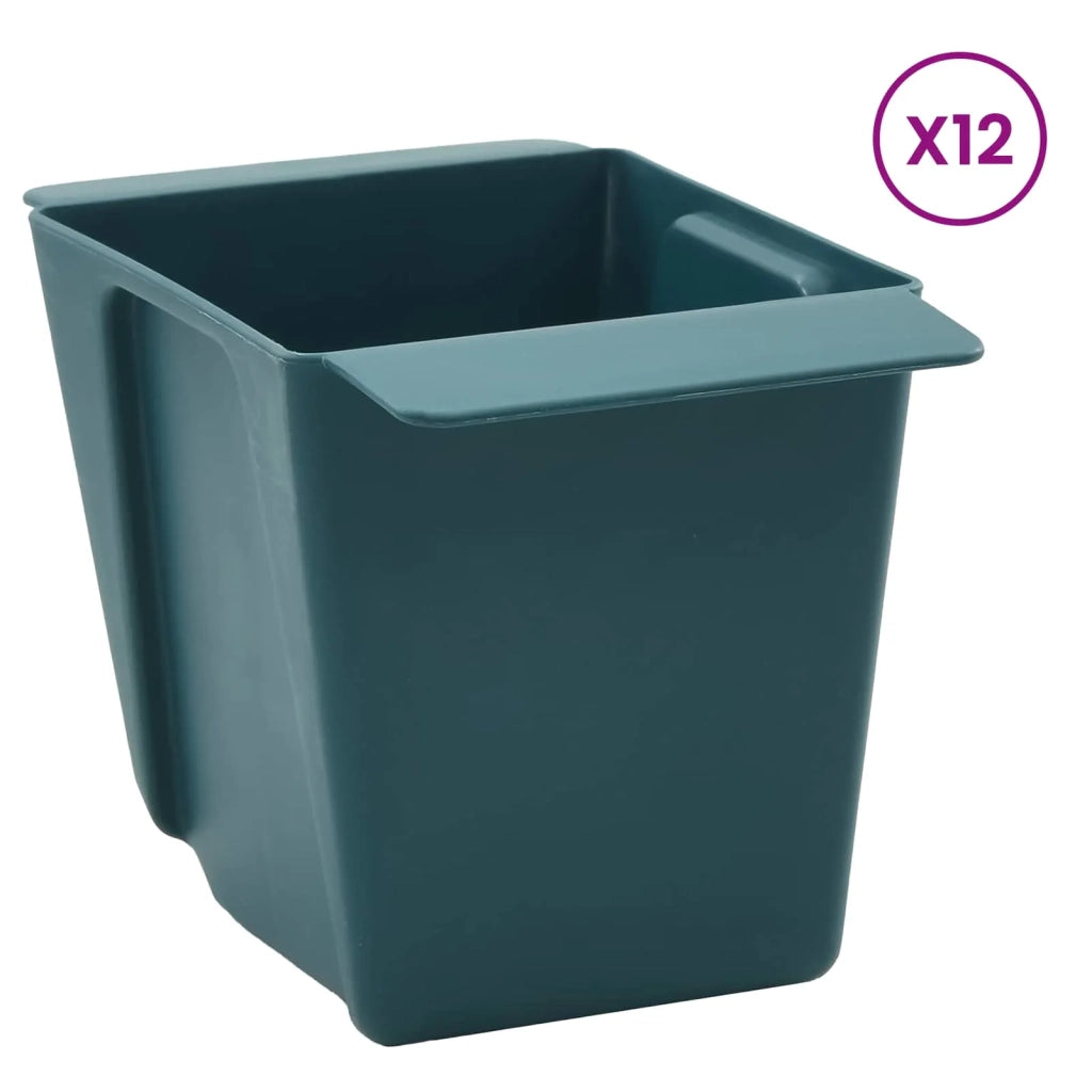 Fioriere per Euro pallet 12 pcs Verde 14 x 9 x 9,5 cm 42037216