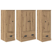 Credenza 3 pz | Madia | Buffet da pranzo | Armadio da pranzo Rovere artigianale Legno multistrato