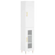 Credenza | Madia | Buffet da pranzo | Armadio da pranzo Bianca 34,5x34x180 cm in Legno Multistrato