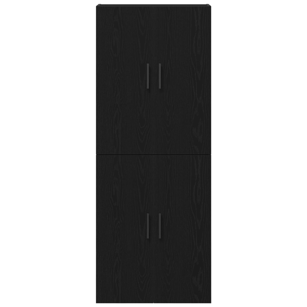 Armadi  2 pezzi in rovere nero 69,5x34x180 cm in legno ingegnerizzato