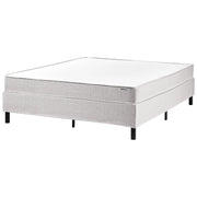 Letto matrimoniale in tessuto senza testata con materasso a molle insacchettate 160 x 200 cm grigio chiaro Camera da letto elegante