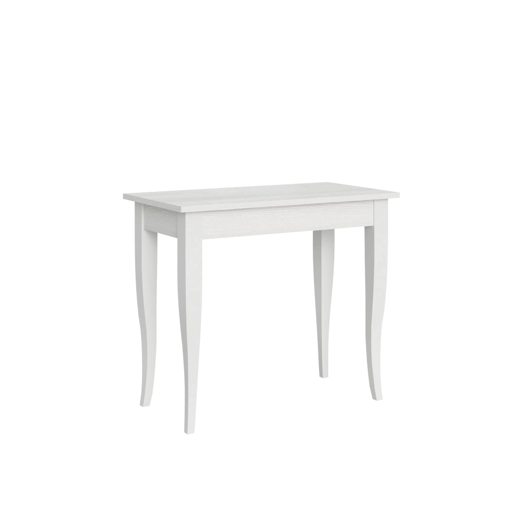 Consolle Allungabile 90-204x48x77 cm in Nobilitato Bianco
