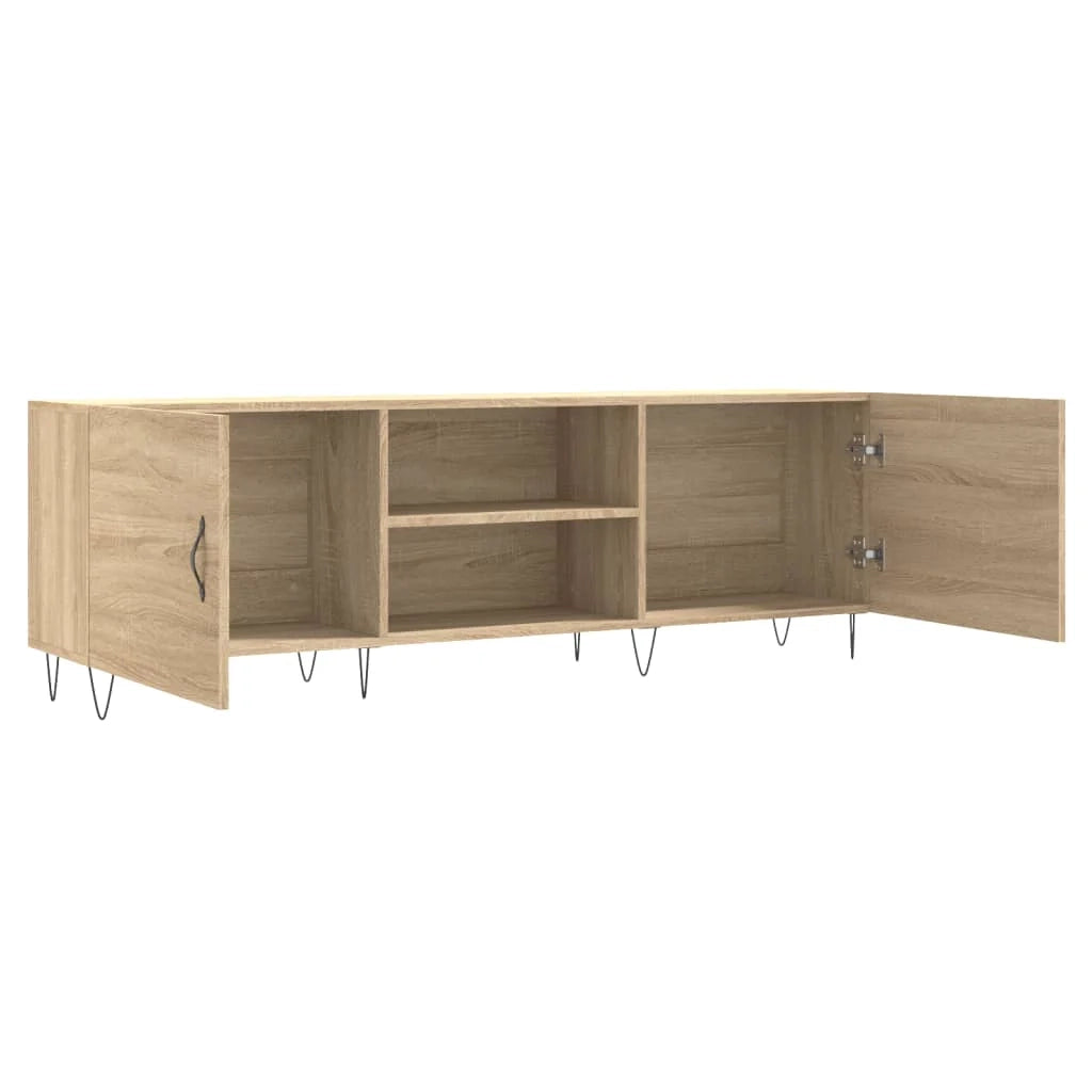 Mobile TV multimediale mensola TV credenza TV sala da pranzo soggiorno camera da letto rovere Sonoma 150 x 30 x 50 cm legno ingegnerizzato marrone 02_0027485