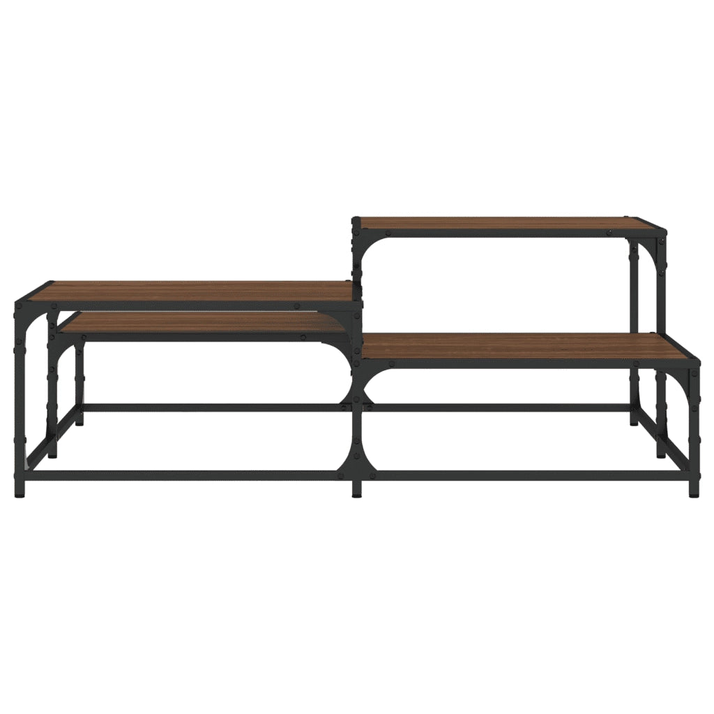 Tavolino Salotto Rovere Marrone 107x107x40 cm Legno Multistrato 837756
