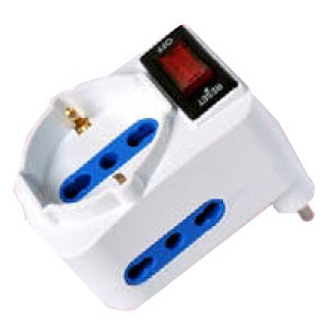 SYNTESY ADATTATORE TRIPLO BIP.+SCHUKO 10A+T C/INT.