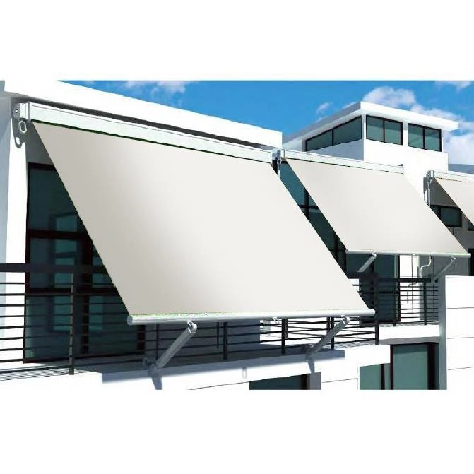 Tenda da Sole Avvolgibile Manuale 150x250 cm in Alluminio e Poliestere Beverly Beige