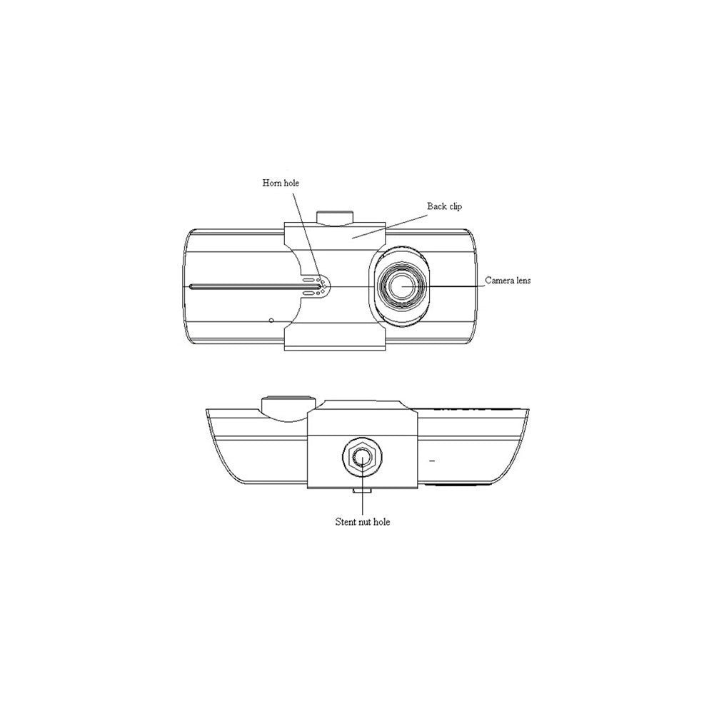 Trade Shop - Dvr Per Veicoli Auto Con Doppia Camera Frontale E Posteriore Con Sensore Gps -