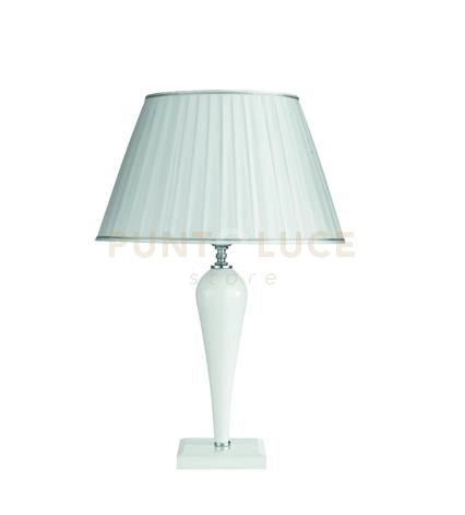 LUMETTO RAVEL BIANCO E CROMO ATTACCO E27 1 LUCE H.39+24CM