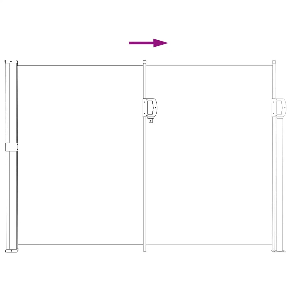 Tenda laterale retrattile Sabbia 500 x 160 cm Poliestere