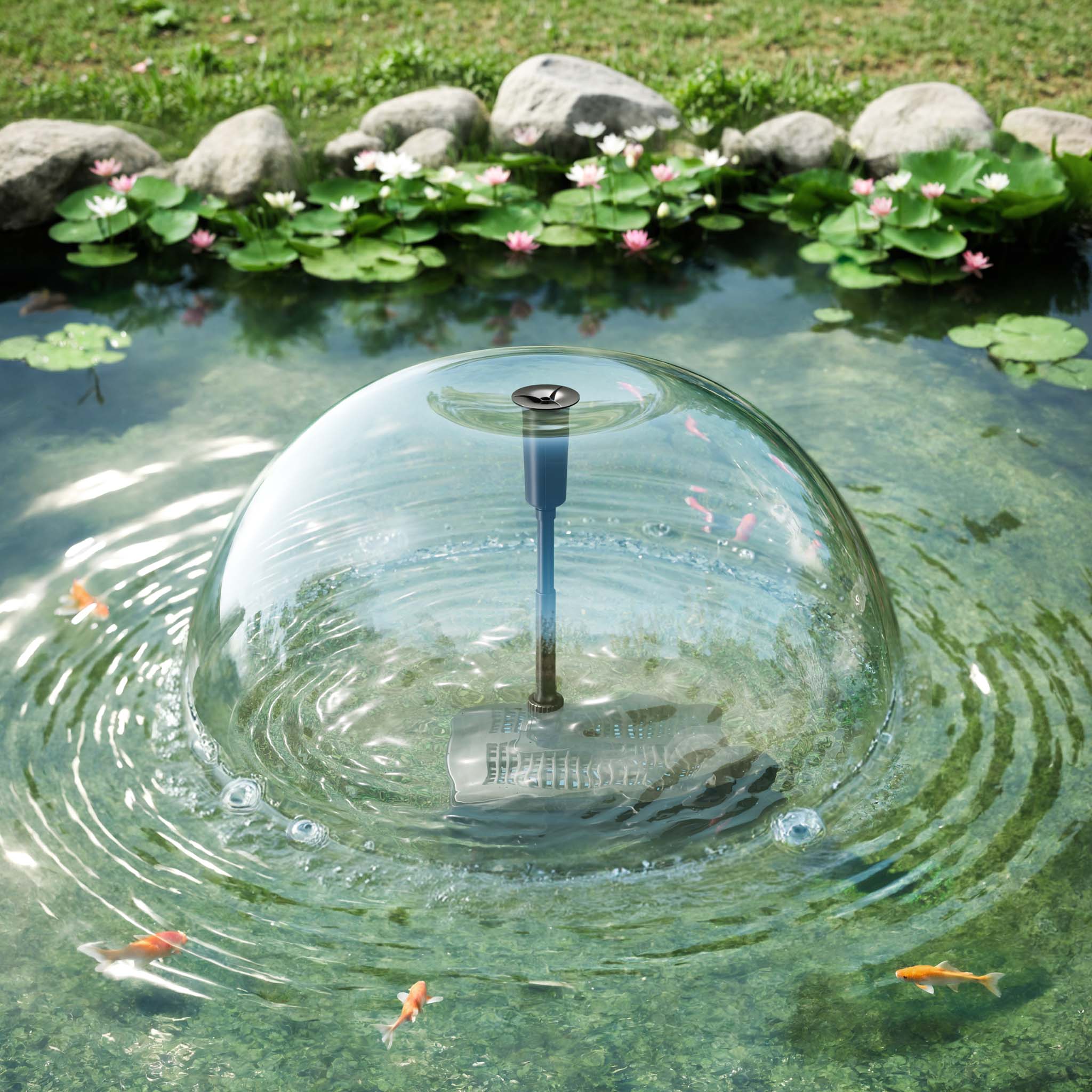 CUF-5000 3in1 Filtro laghetti pompa fontana 2000l 42W e chiarificatore UV 9W