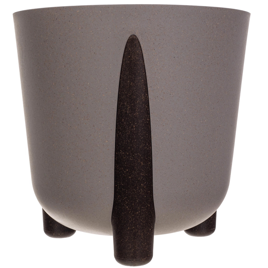 Vaso da fiori KADAX, coprivaso, con gambe, con inserto, moderno, grigio, 21 cm