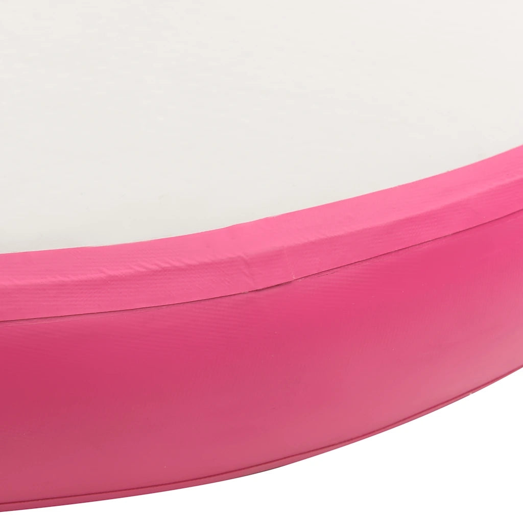 Tappetino Ginnastica Gonfiabile con Pompa 100x100x20cm PVC Rosa CFW3751751