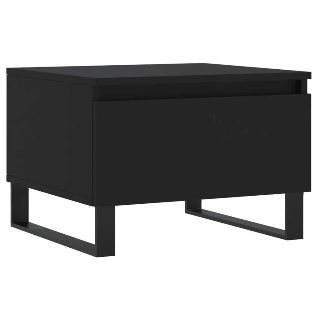 2 pz Tavolini da salotto | Tavolino da caff¨¨ | Tavolino da Soggiorno Neri 50x46x35 cm in Legno Multistrato
