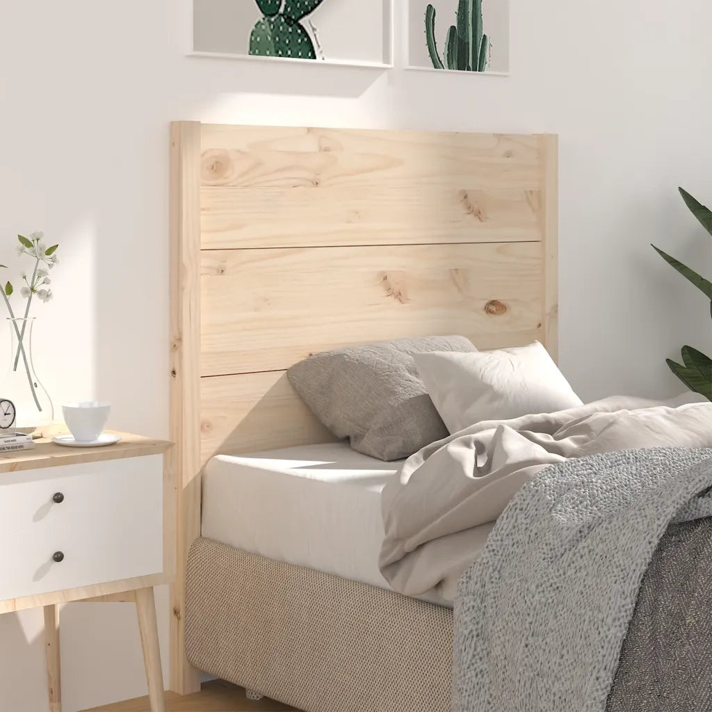 Testiera per Letto 106x4x100 cm in Legno Massello di Pino 818705
