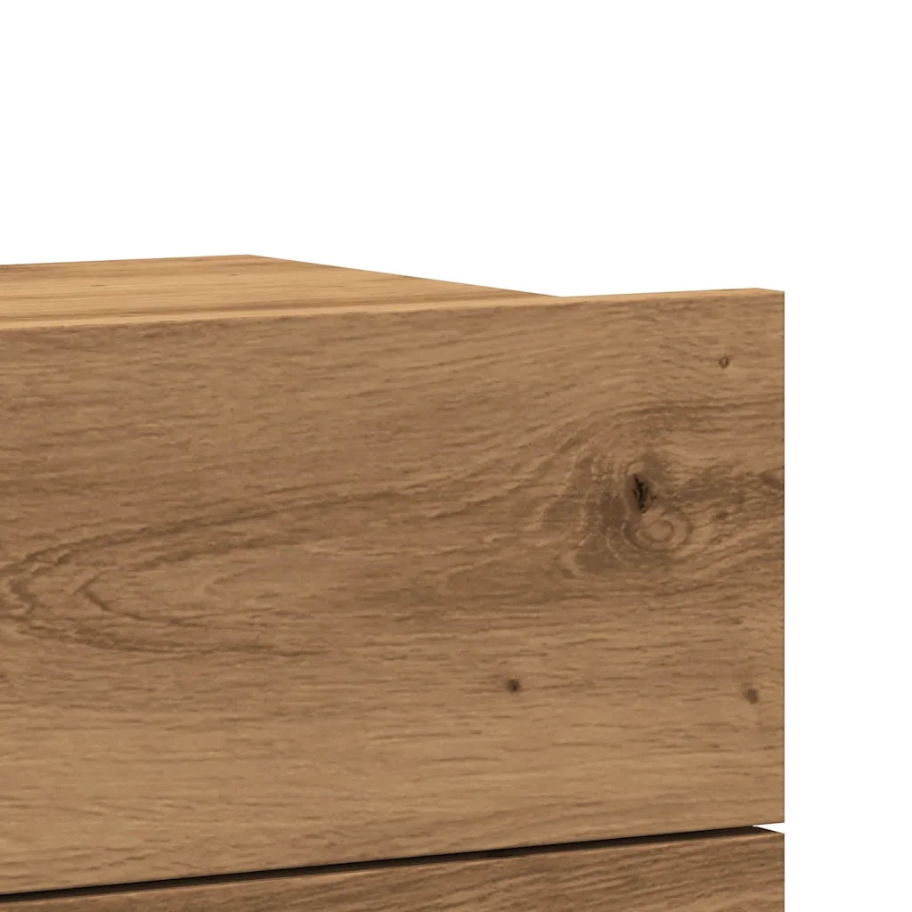 Comodino a Muro Rovere Artigianale 40x32x30 cm 855946