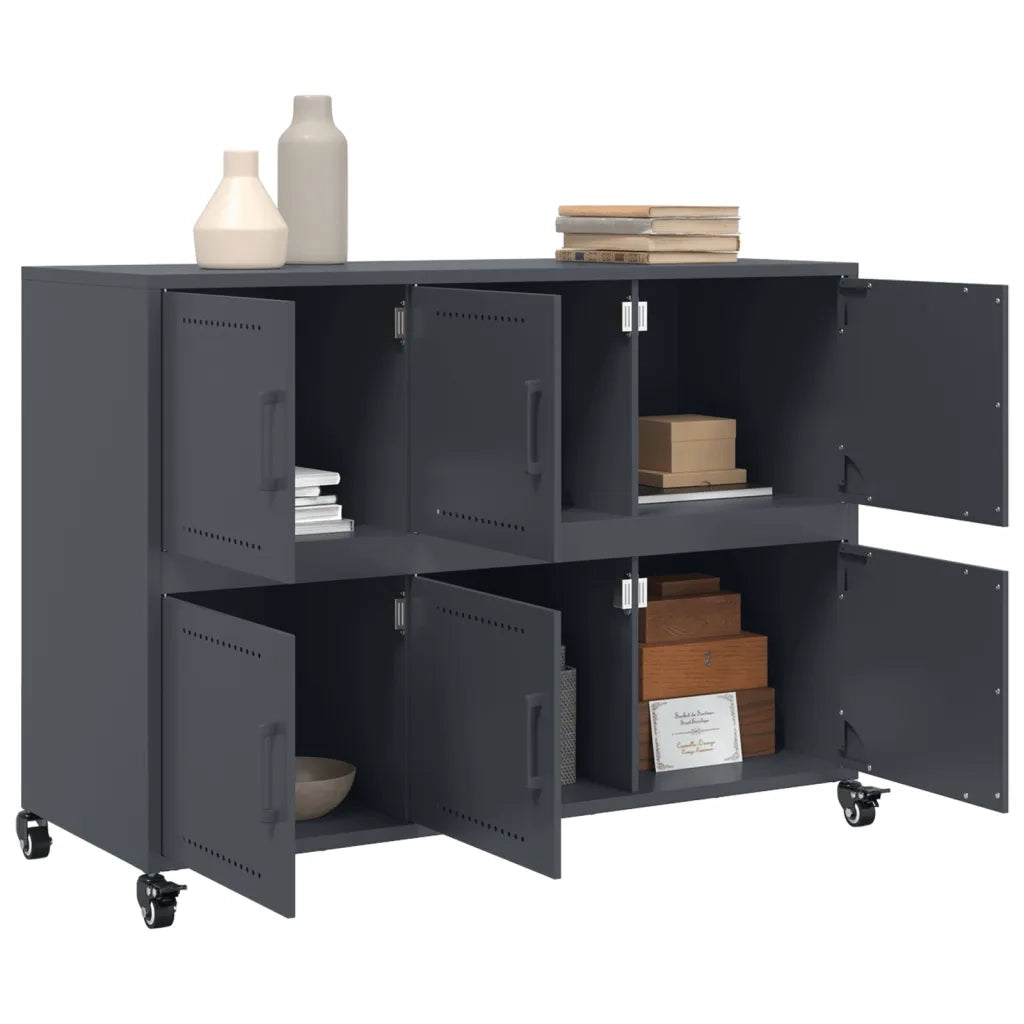 Credenza Antracite 100,5x39x72 cm in Acciaio