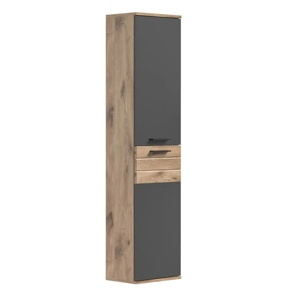 Colonna di stoccaggio sospesa - Grigio antracite e quercia chiara - SELMA