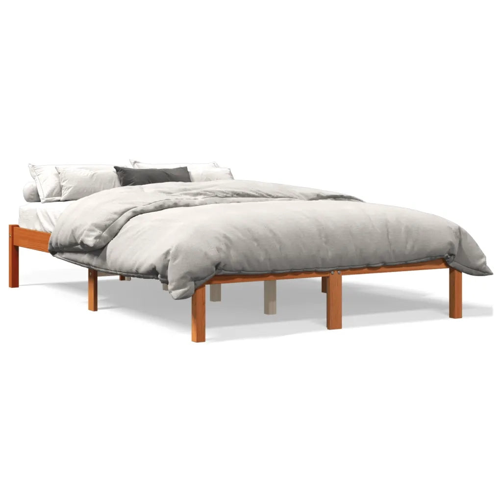 Giroletto senza Materasso Marrone Cera 120x200 cm Legno di Pino 844854