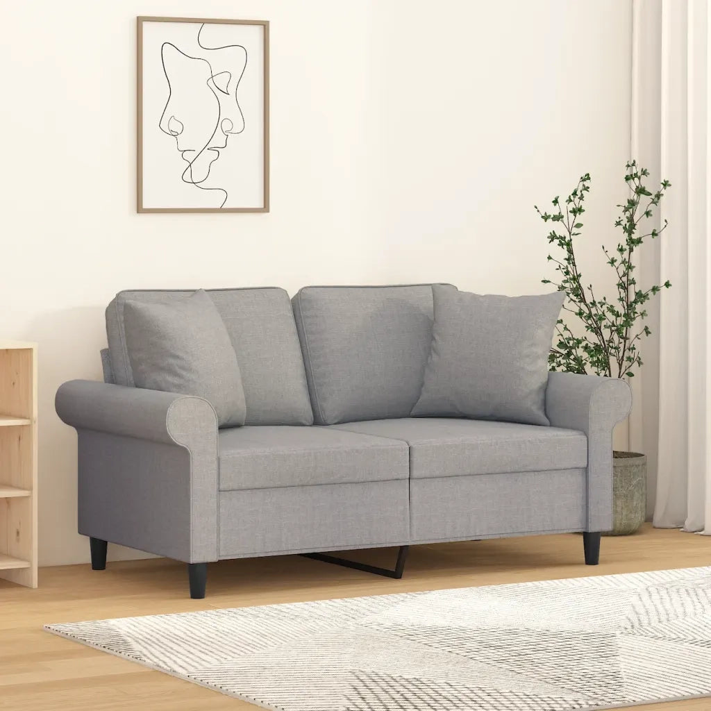 Cuscini Decorativi 2 pz Grigio Chiaro 40x40 cm in Tessuto CFW1648592