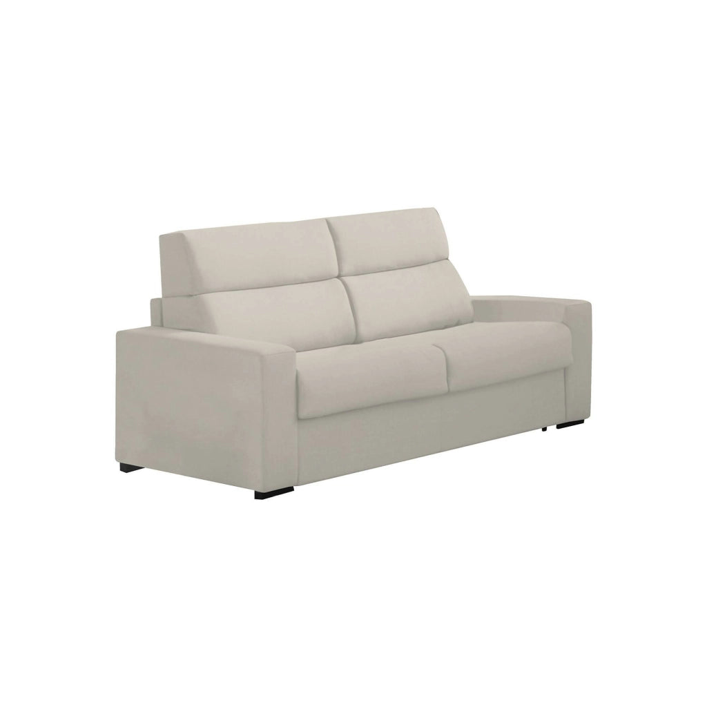 Casabona, Divano Letto 2 Posti Sfoderabile Made in Italy, 180x95 cm Beige