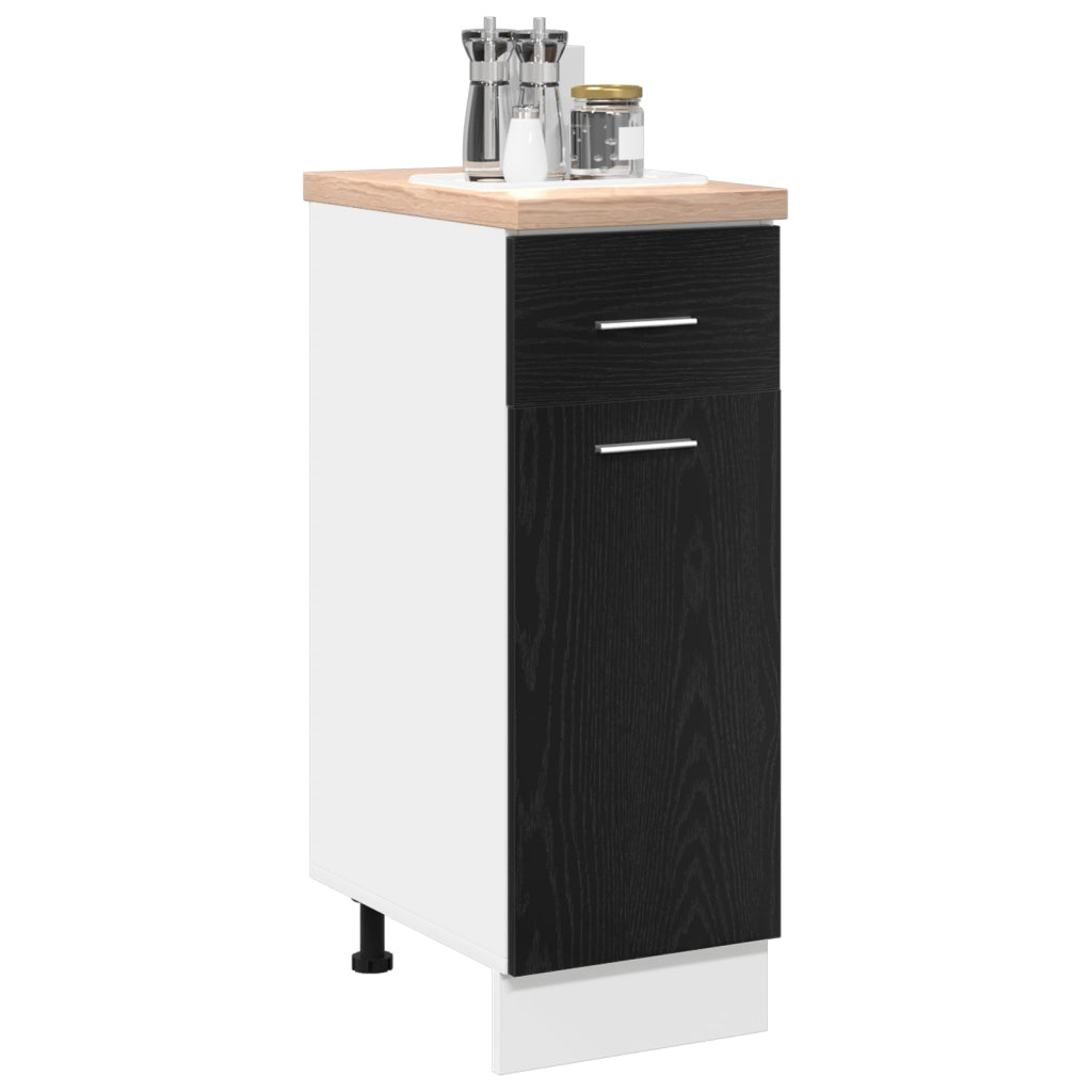 Mobile con cassetti in rovere nero - 30x46x81.5 cm