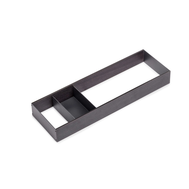 Organizzatore inclinato per cassetto Orderbox, 150x470 mm, Acciaio e Legno, Grigio antracite