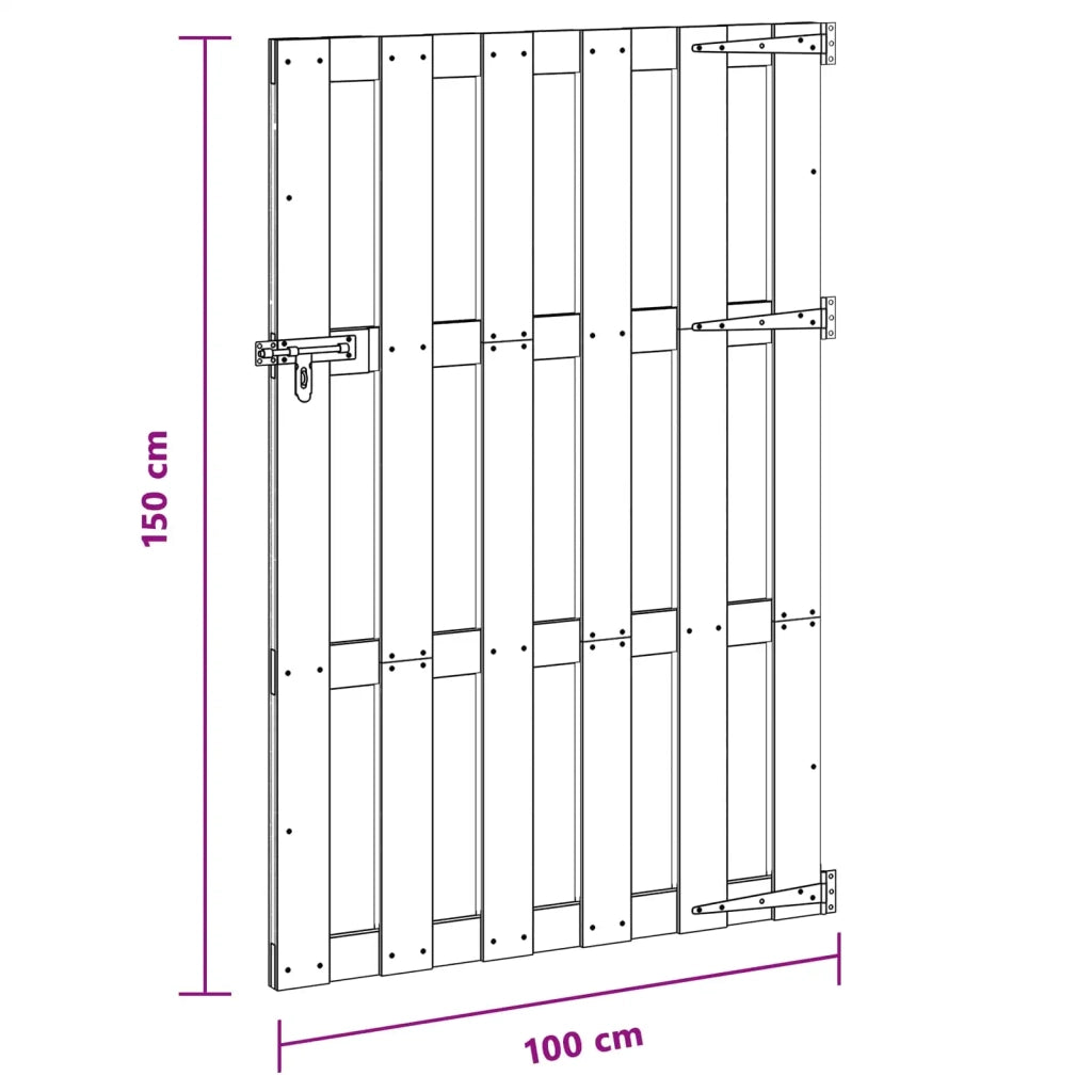Cancello da giardino 100 x 150 cm WPC e Alluminio Nero