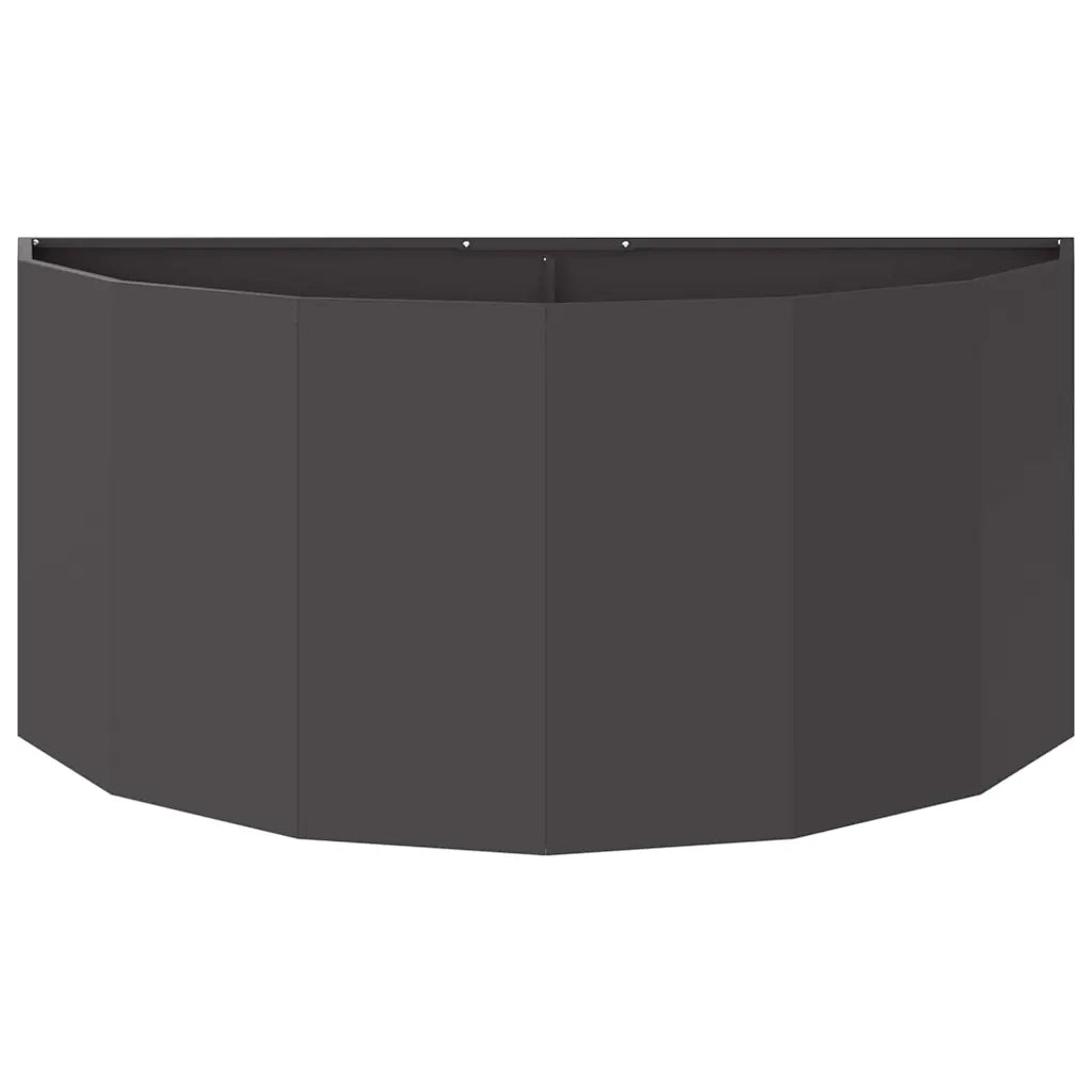 Fioriera | Cassetta per fiori | Vaso Nero 120 x 60 x 50 cm Acciaio