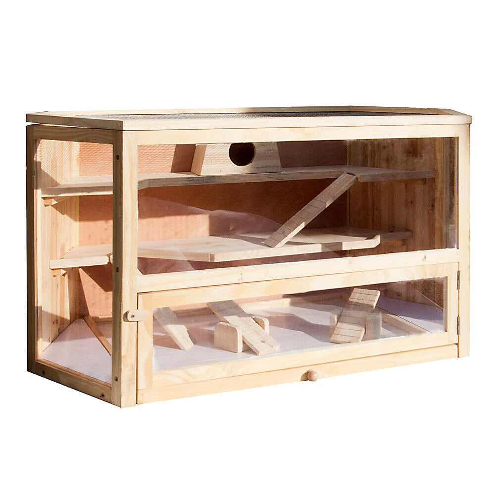 Gabbia grande per criceti piccoli roditori topi ratti fienile riparo in legno 16_0002557