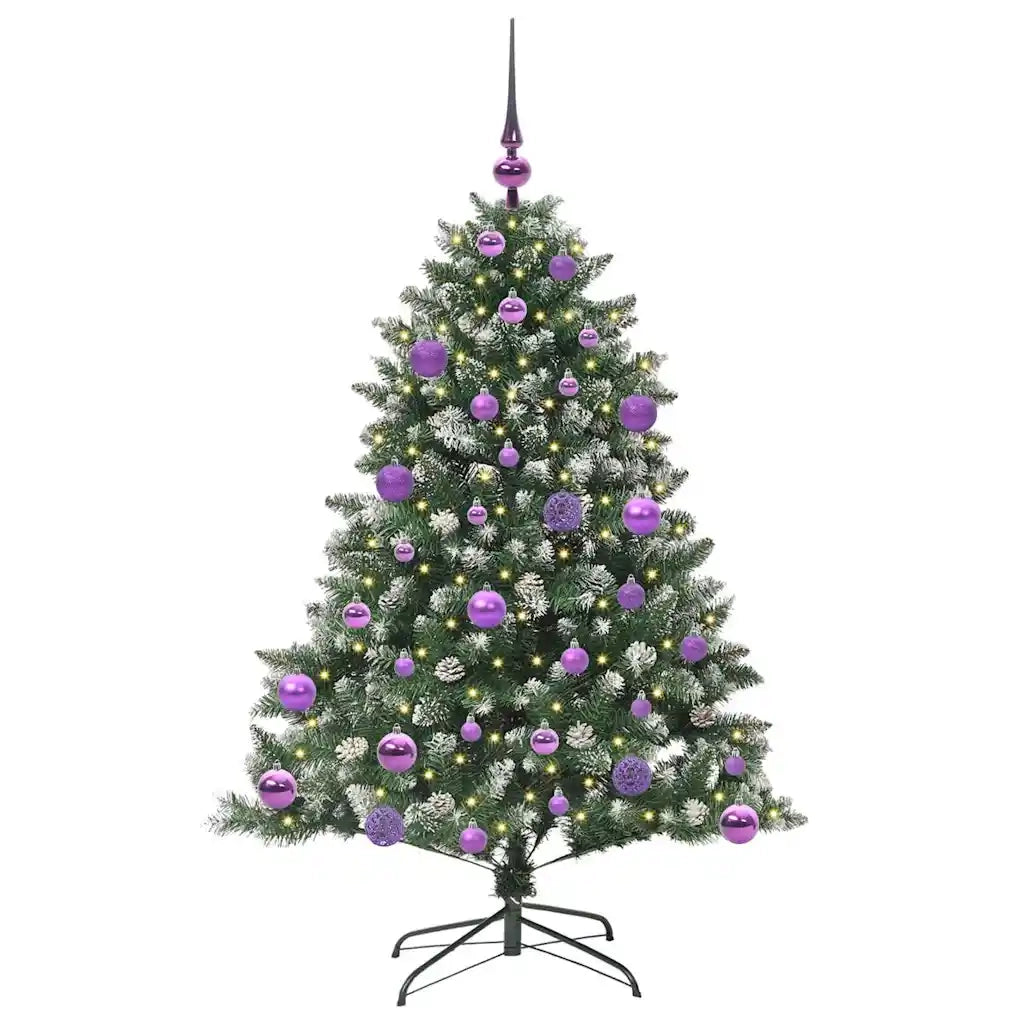 Albero di Natale artificiale con 150 LED Verde 120 cm