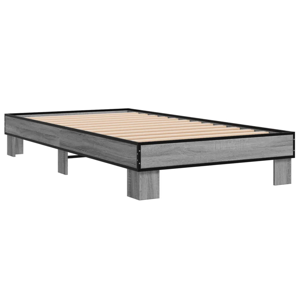 Giroletto Grigio Sonoma 75x190cm in Legno Multistrato e Metallo 845880